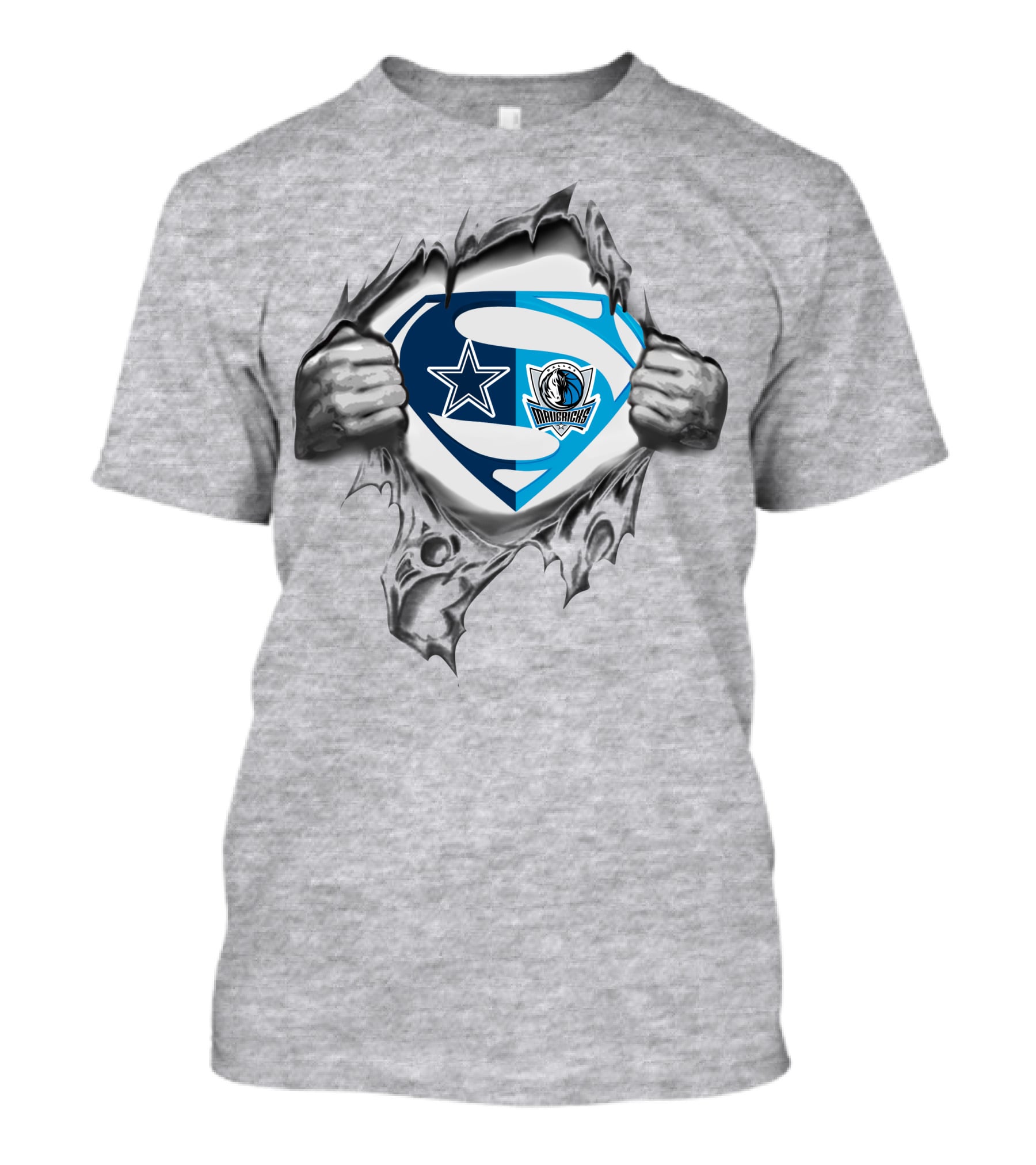 Cowboys Dallas Mavericks Superman Logo Crossover T-Shirt