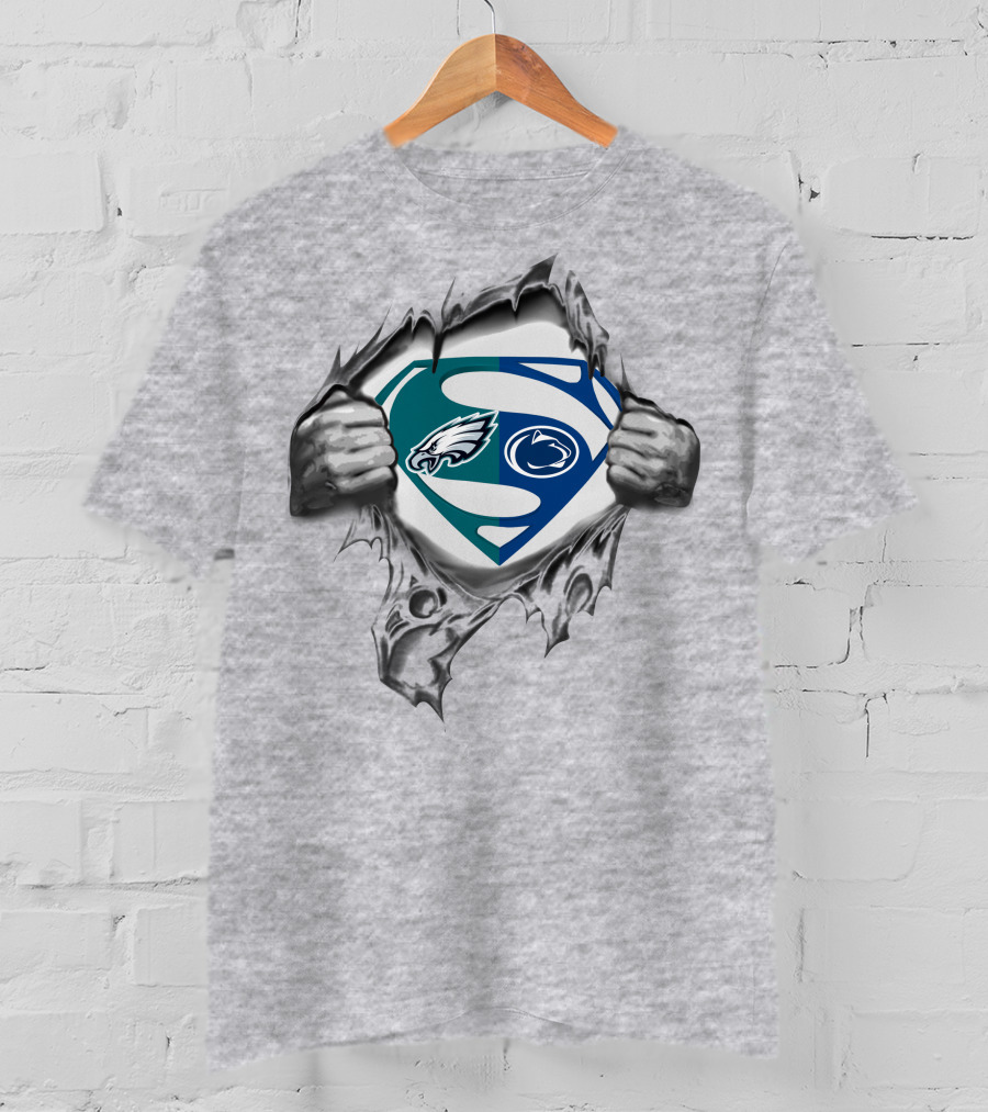 Eagles Penn State Nittany Lions Superman Logo Mashup T-Shirt