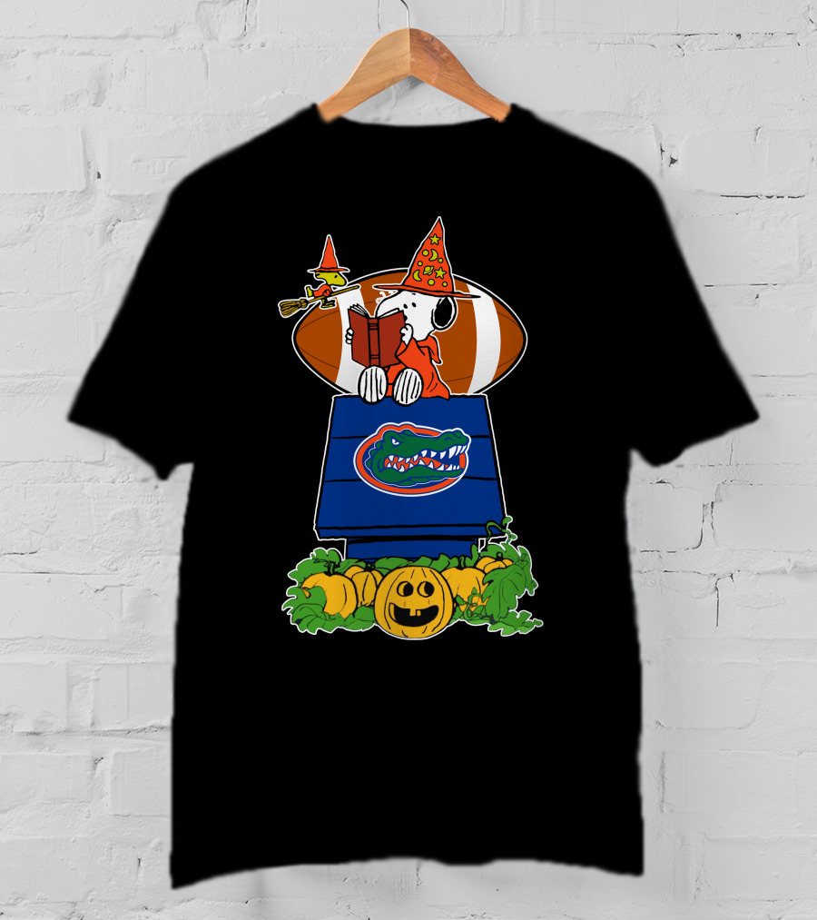 Florida Gators Snoopy Witch Hat Halloween Football Pumpkins T-Shirt