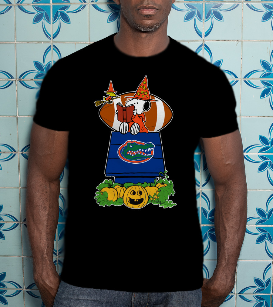 Florida Gators Snoopy Witch Hat Halloween Football Pumpkins T-Shirt