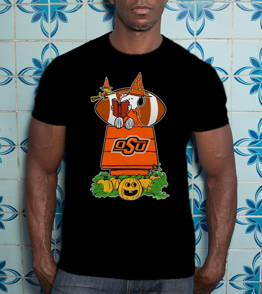 Oklahoma State Cowboys Snoopy Halloween Osu Football Pumpkin T-Shirt