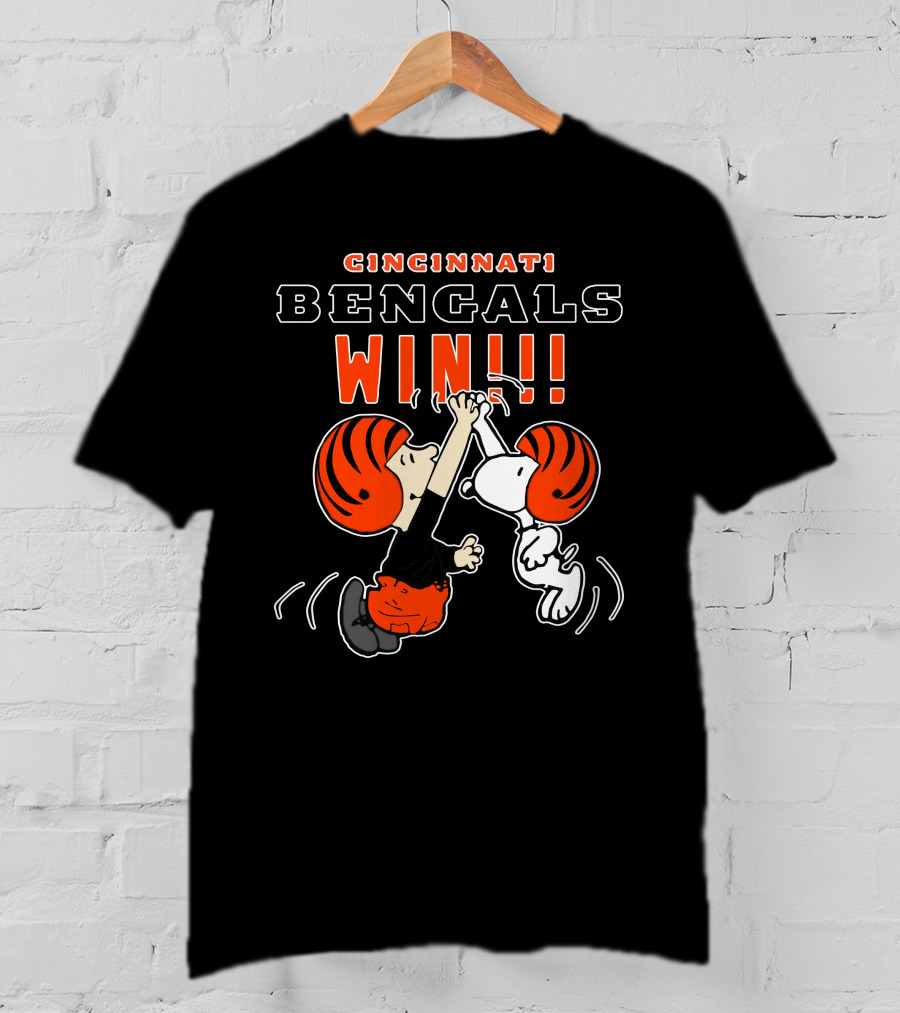Cincinnati Bengals Win Football Celebration With Cartoon Characters T-Shirt