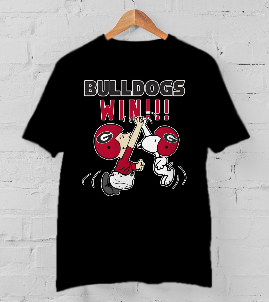 Bulldogs Win High Five Georgia Helmets T-Shirt