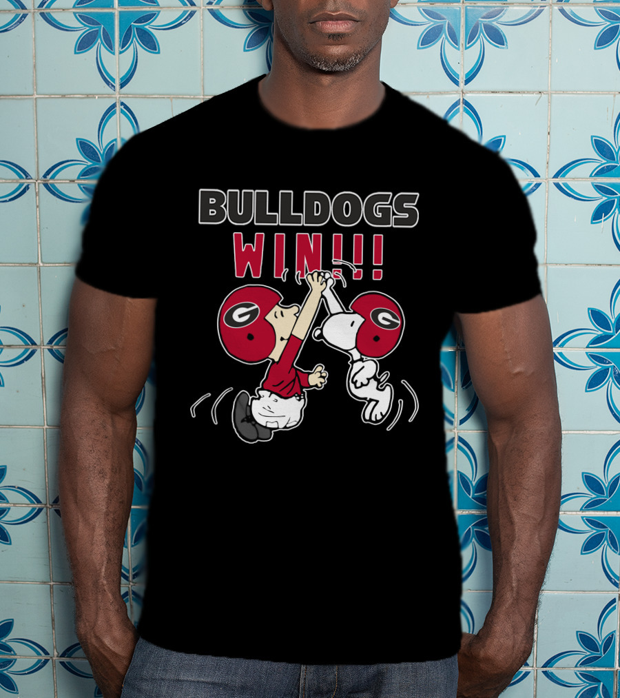Bulldogs Win High Five Georgia Helmets T-Shirt