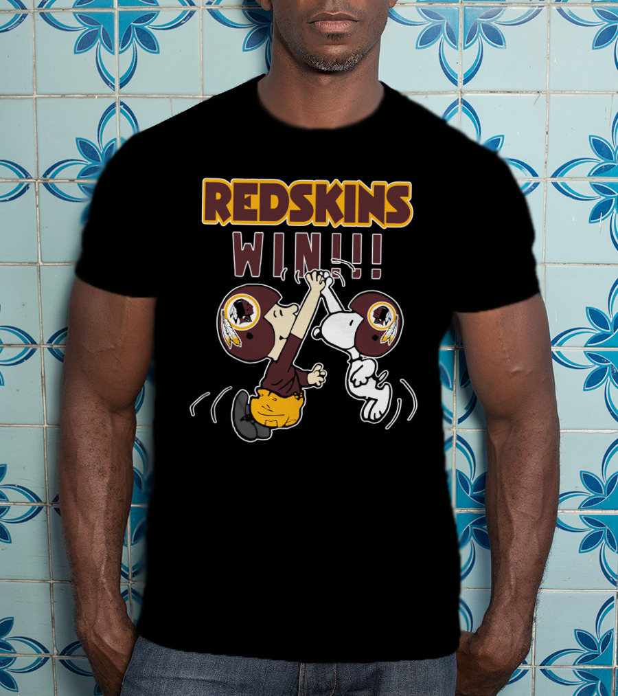 Redskins Win High Five Celebration With Iconic Characters T-Shirt