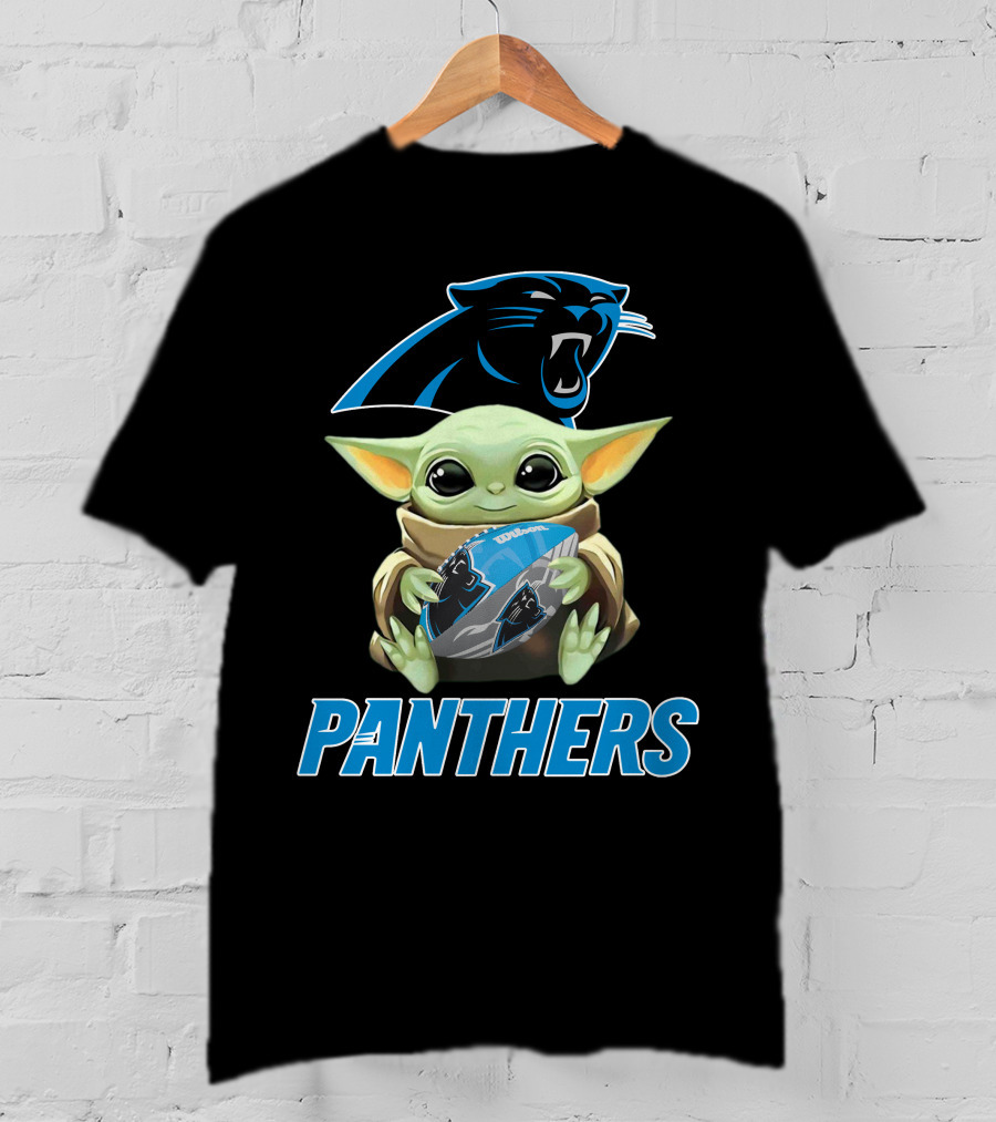 Carolina Panthers Baby Yoda Football Fan Gear T-Shirt