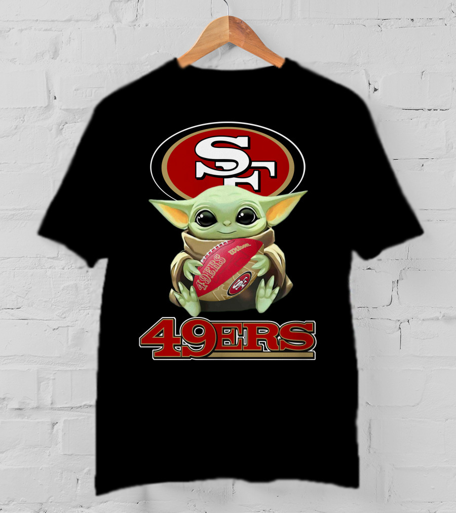 49ers Baby Yoda San Francisco Football Icon Slogan T-Shirt
