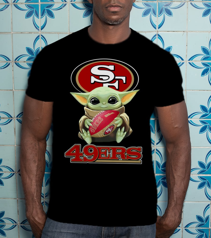 49ers Baby Yoda San Francisco Football Icon Slogan T-Shirt