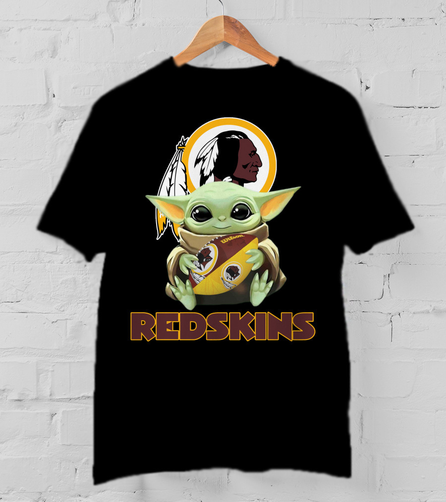 Redskins Baby Yoda Holding Washington Football T-Shirt