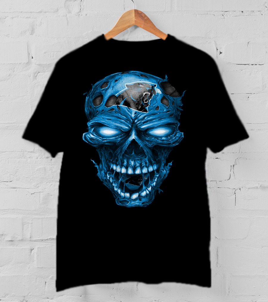 Carolina Panthers Skull Blue T-Shirt