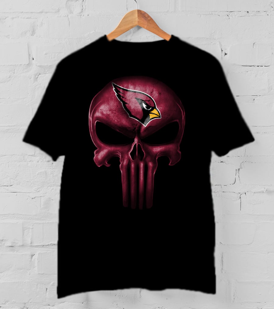 Arizona Cardinals Skull T-Shirt