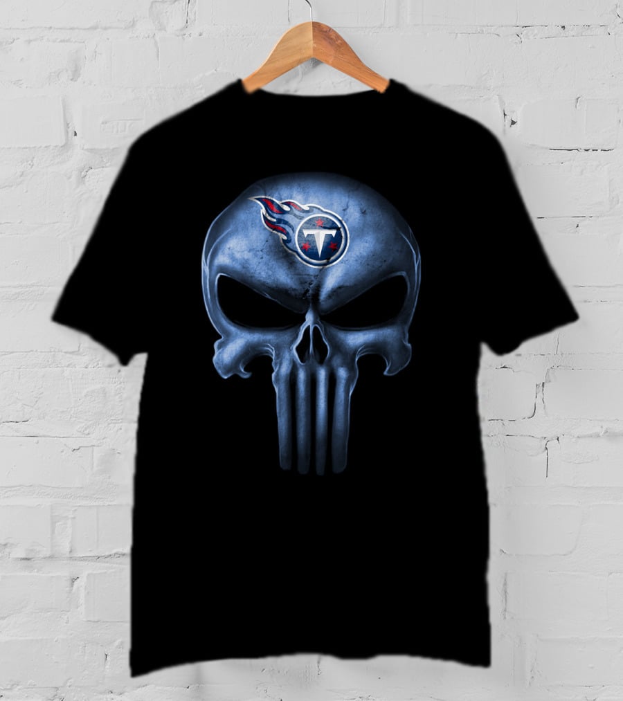 Tennessee Titans Skull Logo Nfl Fusion T-Shirt