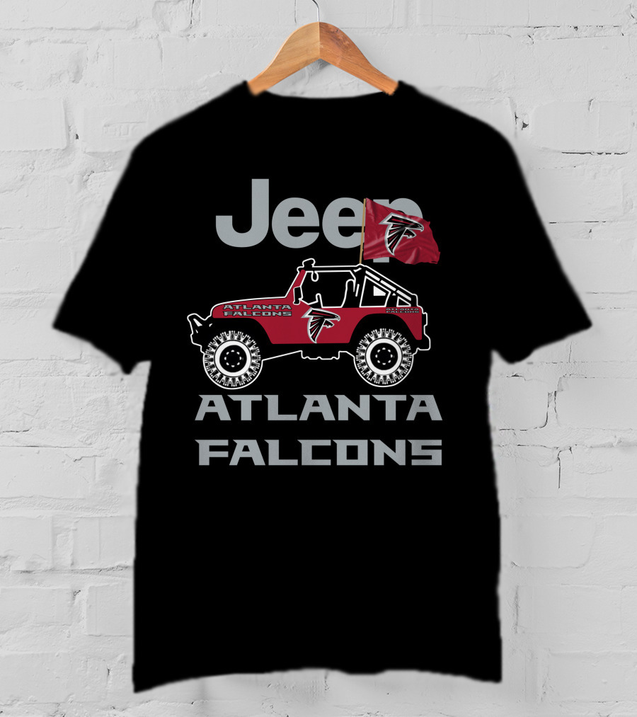 Jeep Atlanta Falcons Off-Road Vehicle Flag T-Shirt