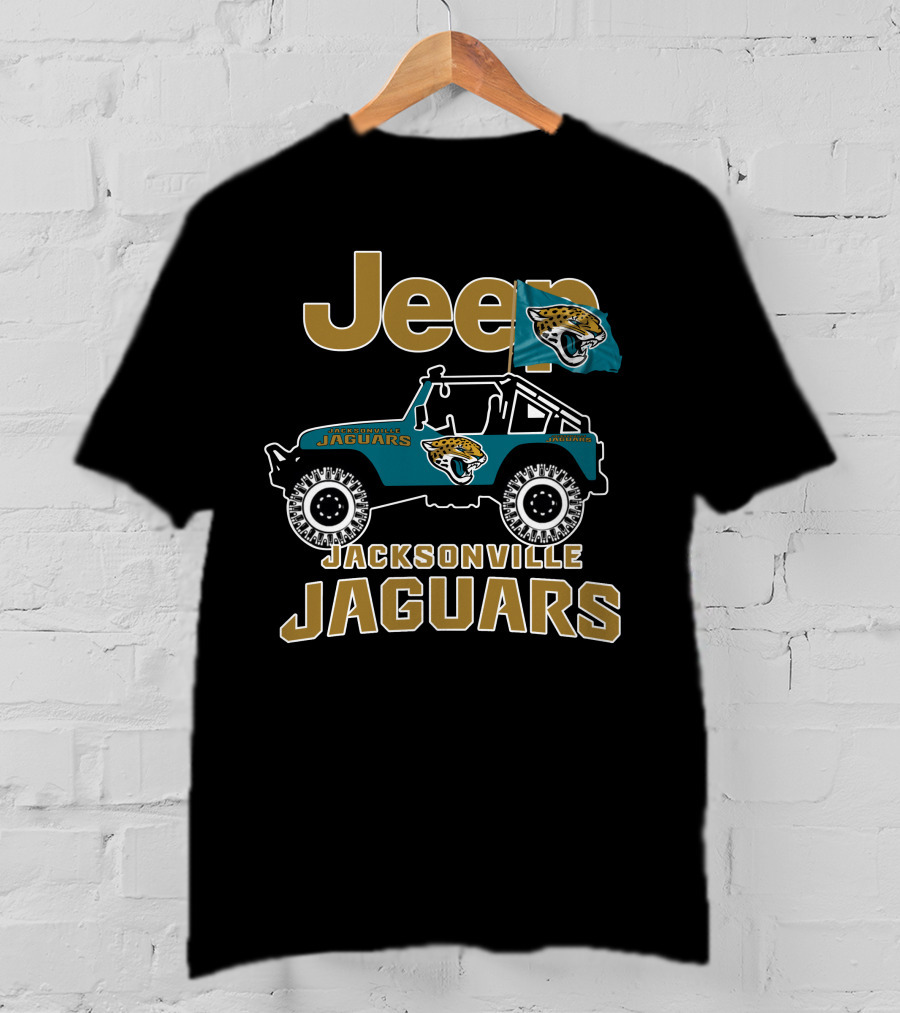 Jeep Jacksonville Jaguars Football Team Logo Vehicle T-Shirt