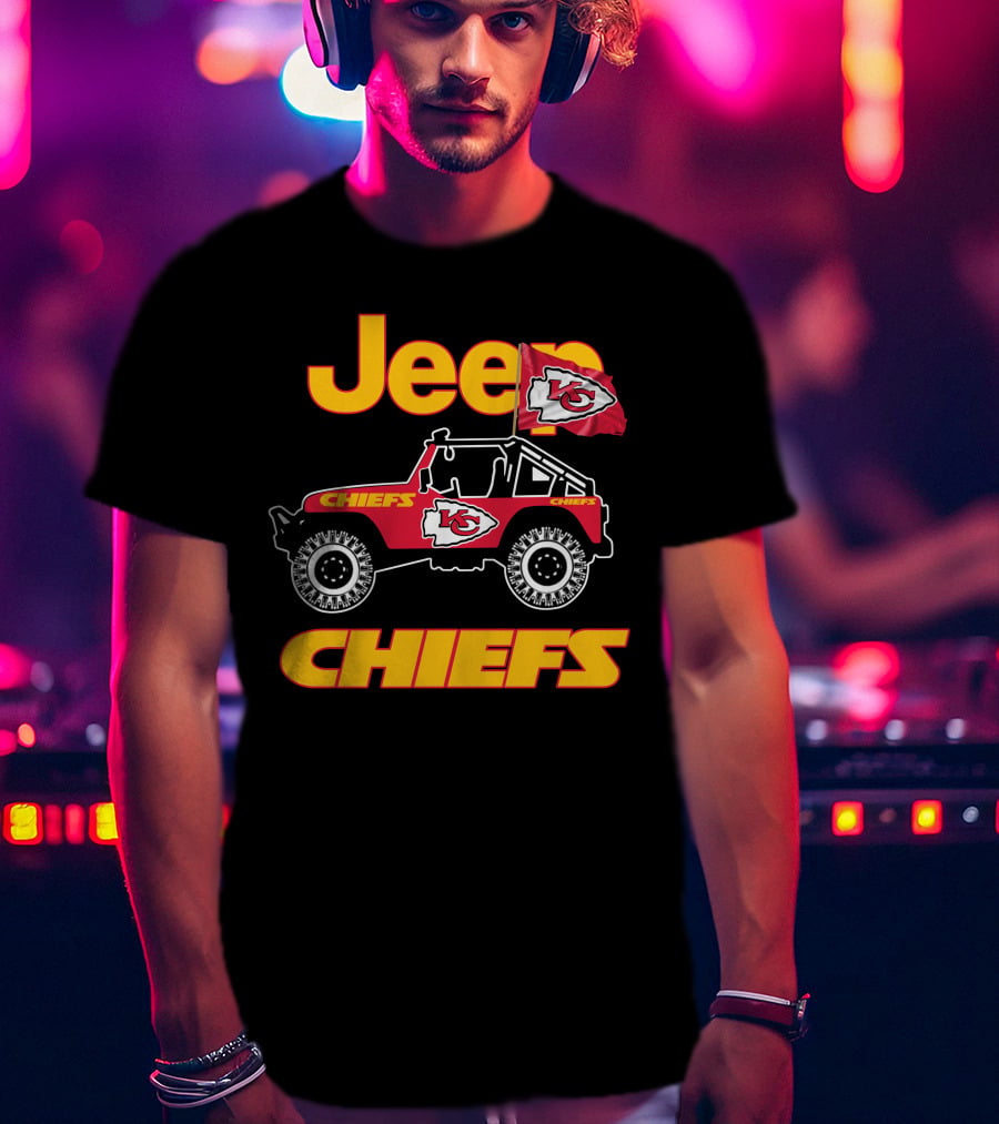 Jeep Chiefs Kansas City Flag T-Shirt