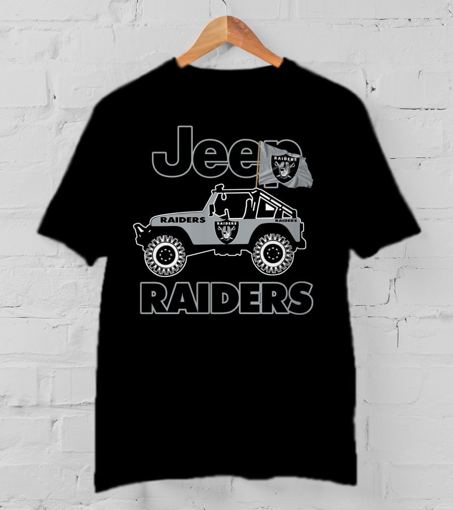 Las Vegas Raiders Jeep Enthusiast Fan Gear Nfl Team Spirit Accessories T-Shirt