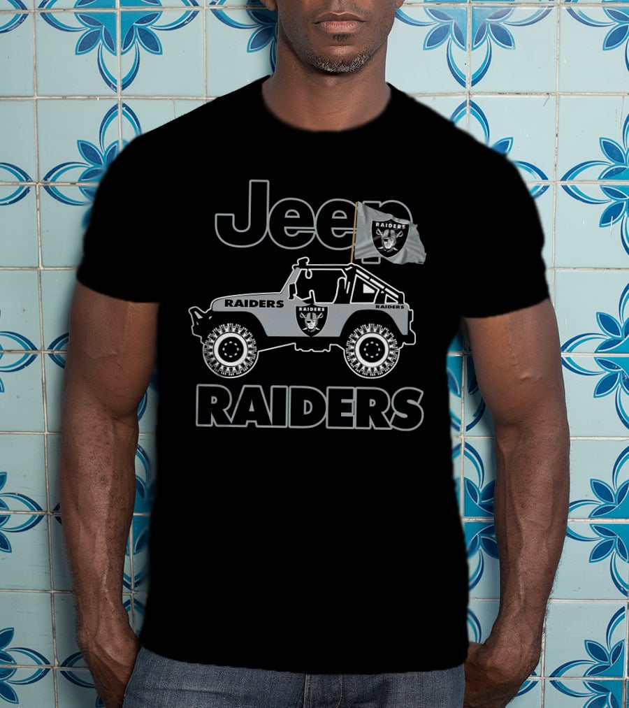 Las Vegas Raiders Jeep Enthusiast Fan Gear Nfl Team Spirit Accessories T-Shirt