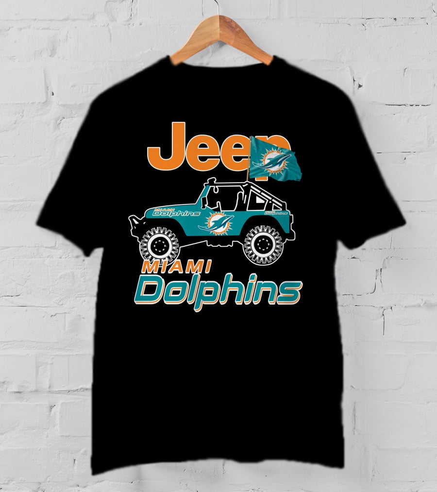 Jeep Miami Dolphins Flag T-Shirt
