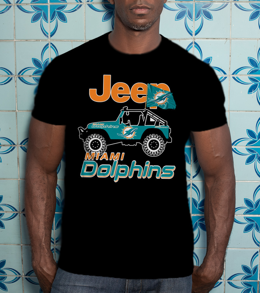 Jeep Miami Dolphins Flag T-Shirt