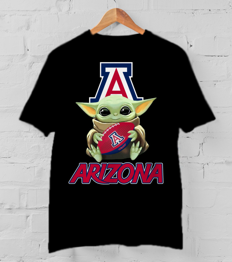 Arizona Wildcats Baby Yoda Football Fan T-Shirt