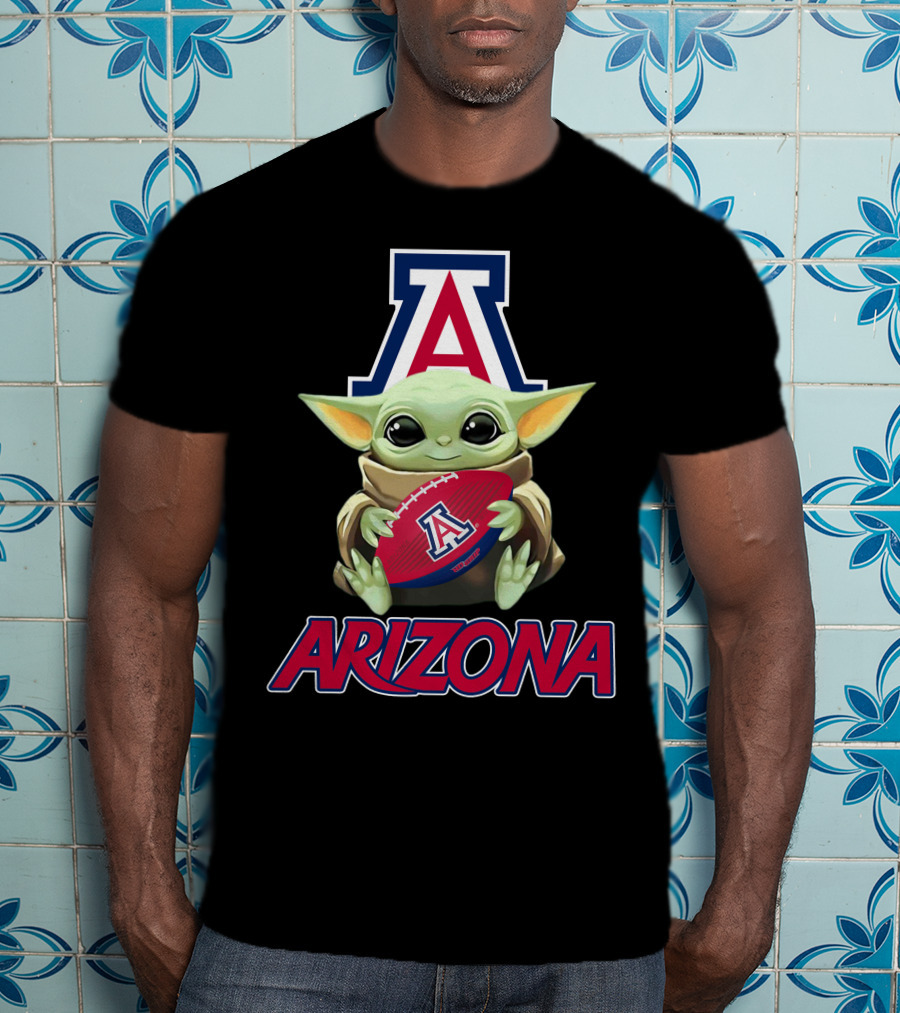 Arizona Wildcats Baby Yoda Football Fan T-Shirt
