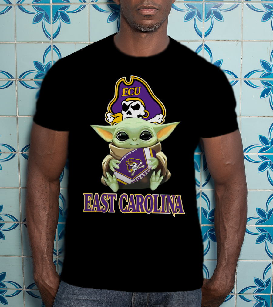 East Carolina Pirates Ecu Baby Yoda T-Shirt
