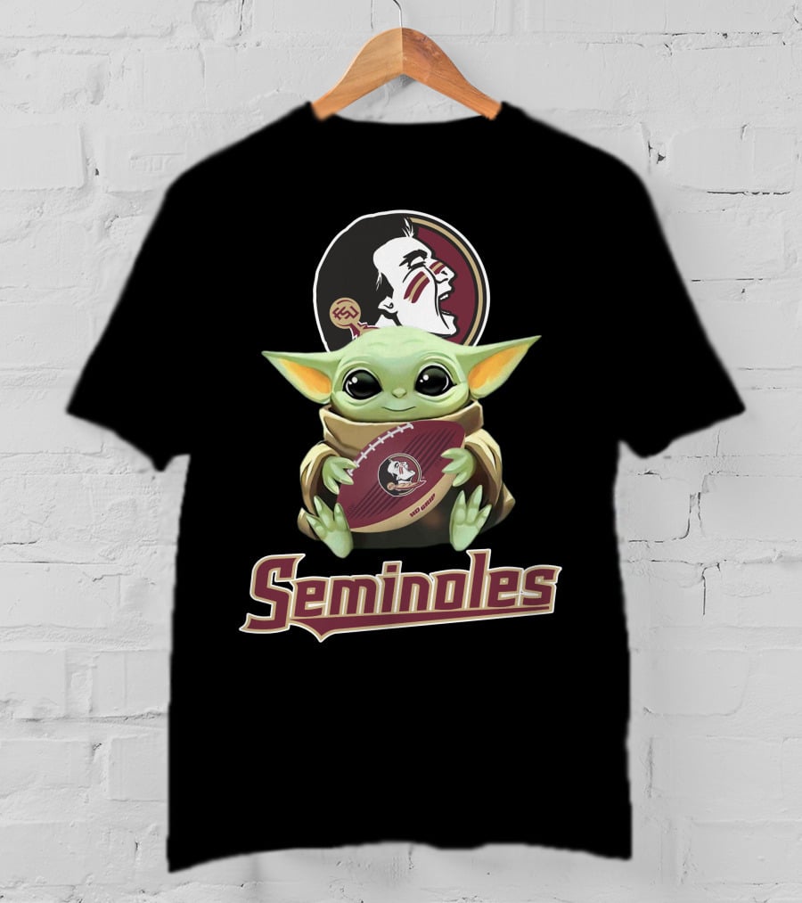 Florida State Seminoles Baby Yoda Football T-Shirt