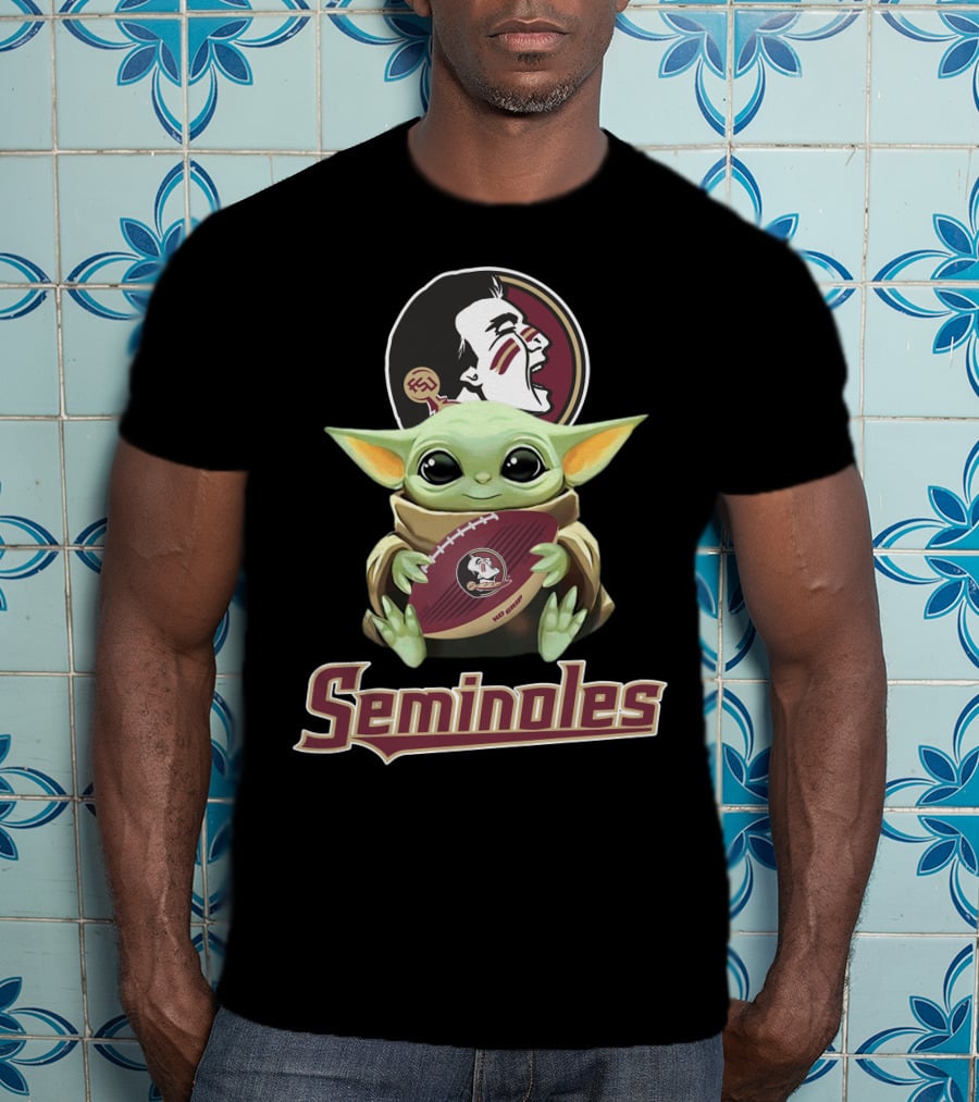 Florida State Seminoles Baby Yoda Football T-Shirt