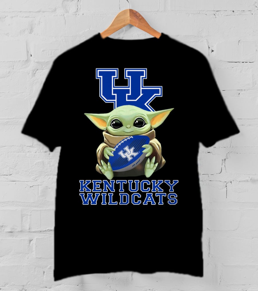 Kentucky Wildcats Baby Yoda Football Fan T-Shirt