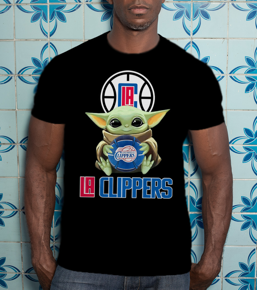 La Clippers Baby Yoda Los Angeles Basketball Fan Gear T-Shirt