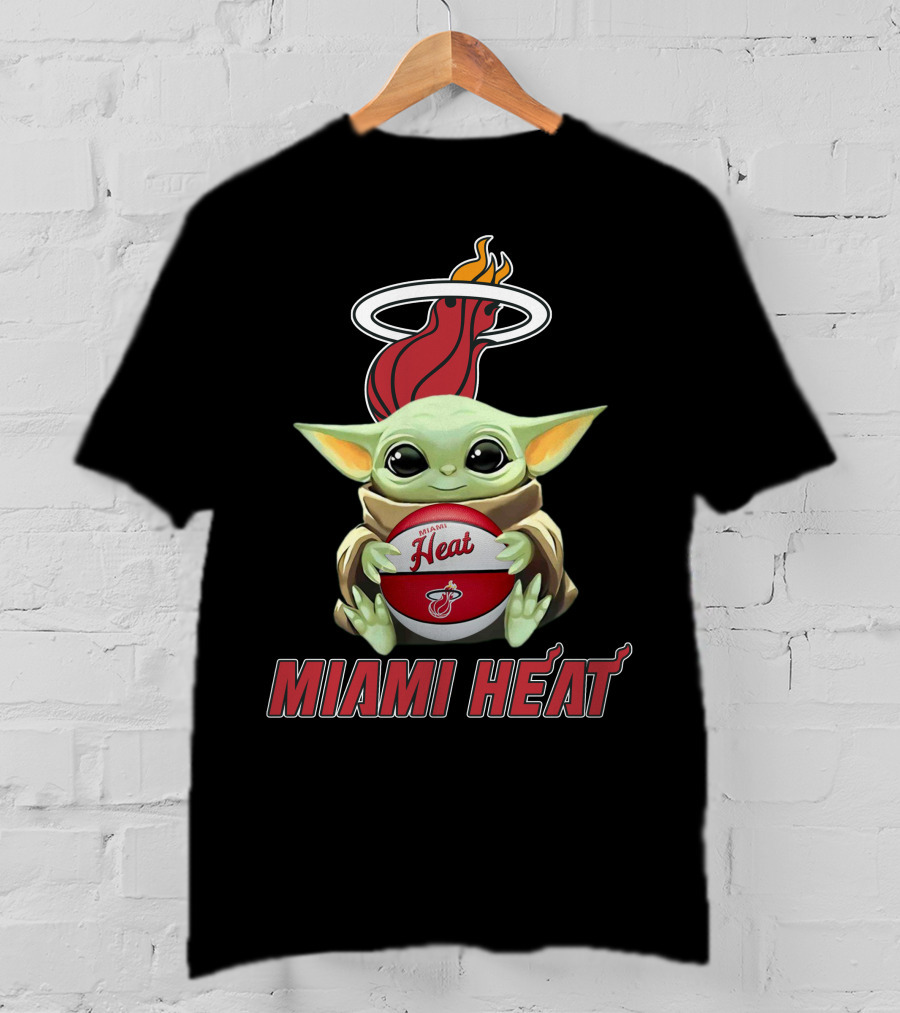 Miami Heat Baby Yoda Basketball Team T-Shirt