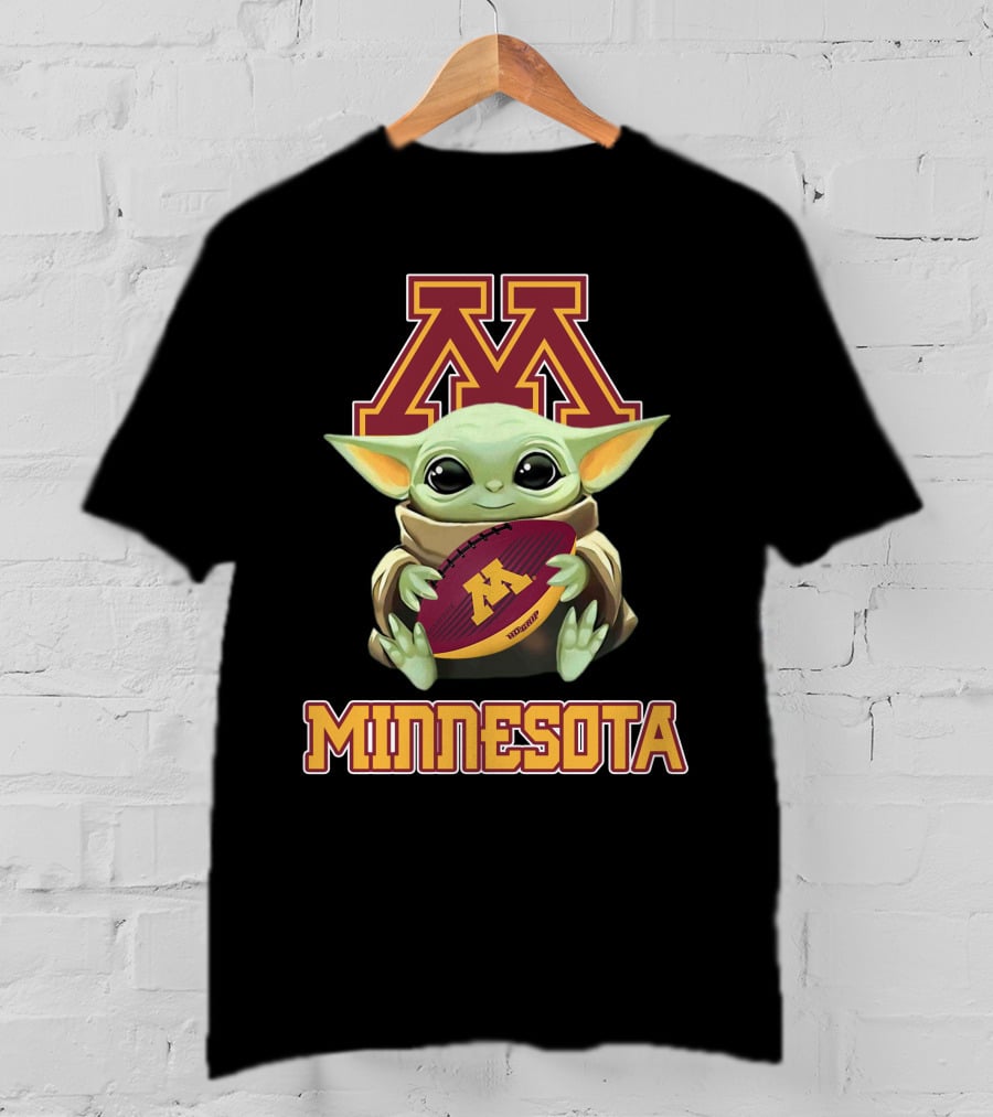 Minnesota Golden Gophers Baby Yoda Football Fan Gear T-Shirt