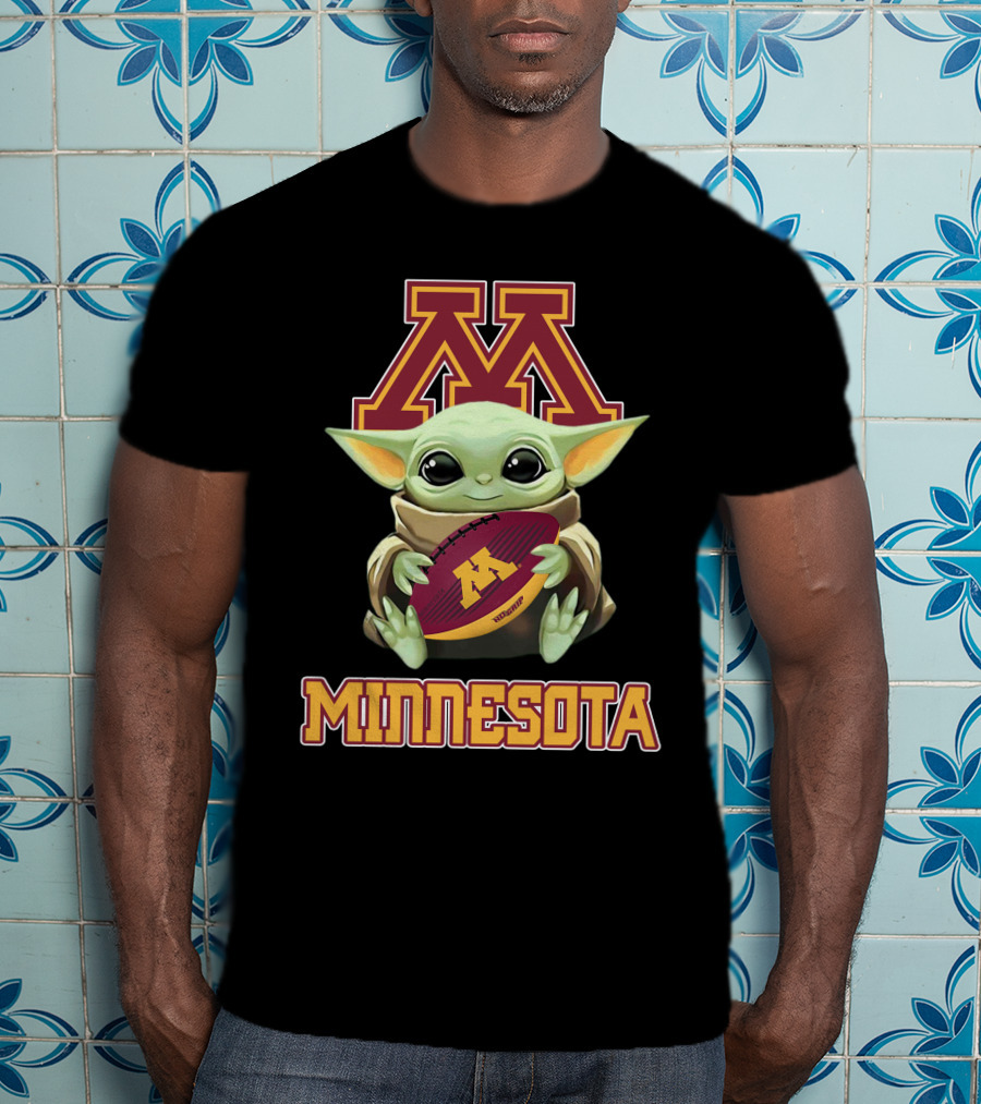 Minnesota Golden Gophers Baby Yoda Football Fan Gear T-Shirt