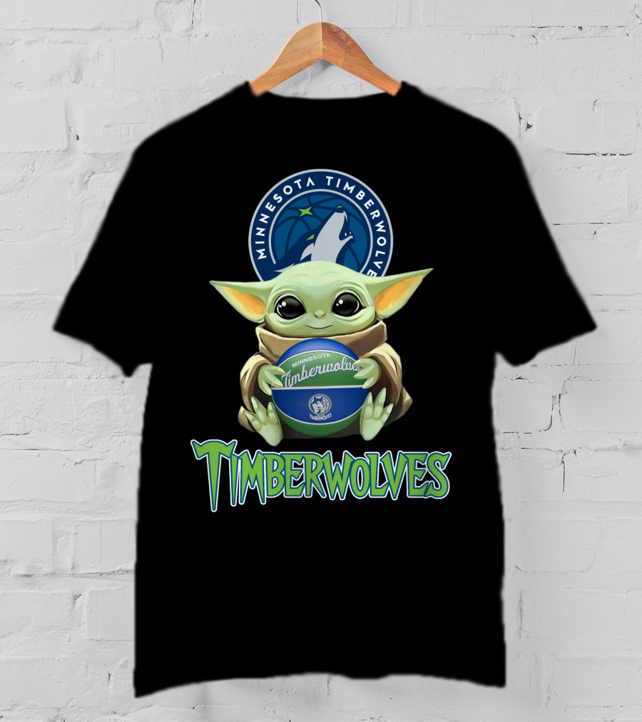Minnesota Timberwolves Baby Yoda Basketball T-Shirt