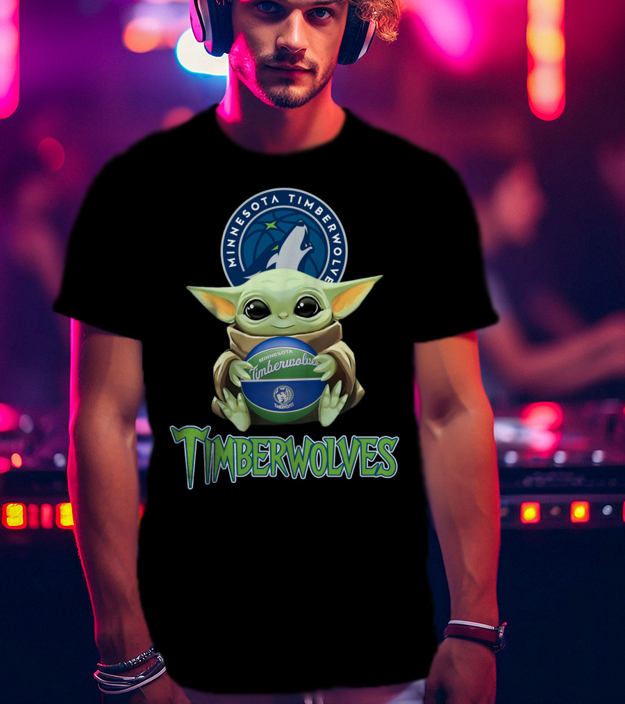 Minnesota Timberwolves Baby Yoda Basketball T-Shirt