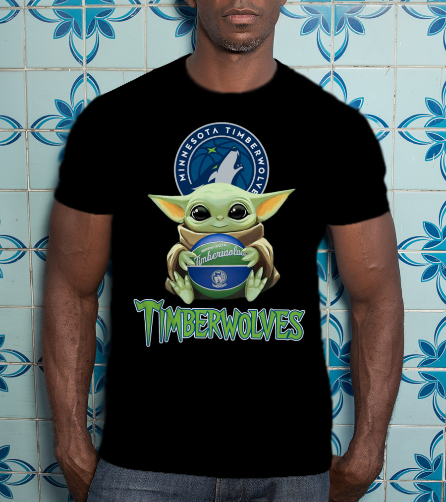 Minnesota Timberwolves Baby Yoda Basketball T-Shirt