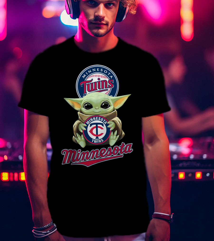 Minnesota Twins Baby Yoda Baseball T-Shirt
