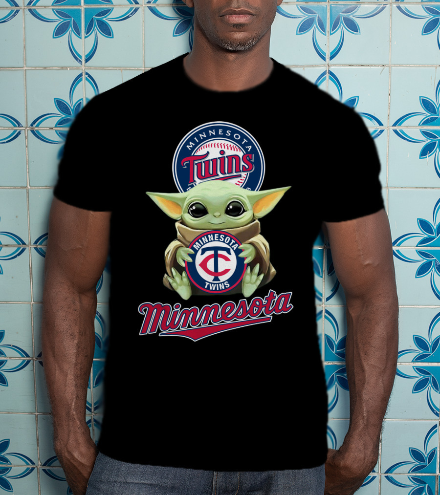 Minnesota Twins Baby Yoda Baseball T-Shirt