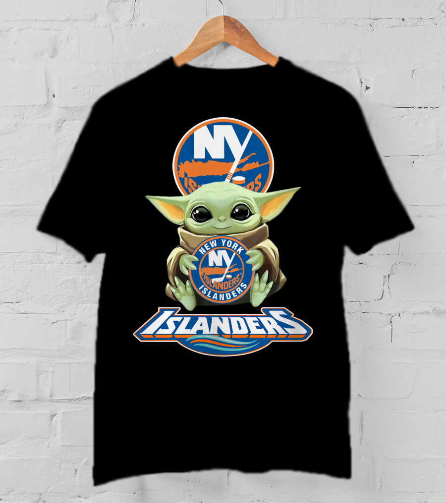 New York Islanders Baby Yoda With Team T-Shirt