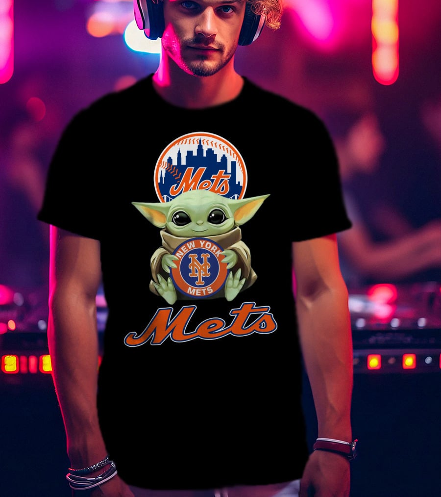 New York Mets Baby Yoda Mets T-Shirt