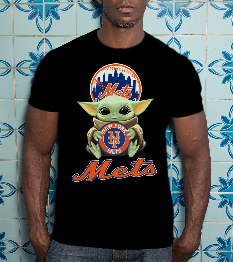 New York Mets Baby Yoda Mets T-Shirt