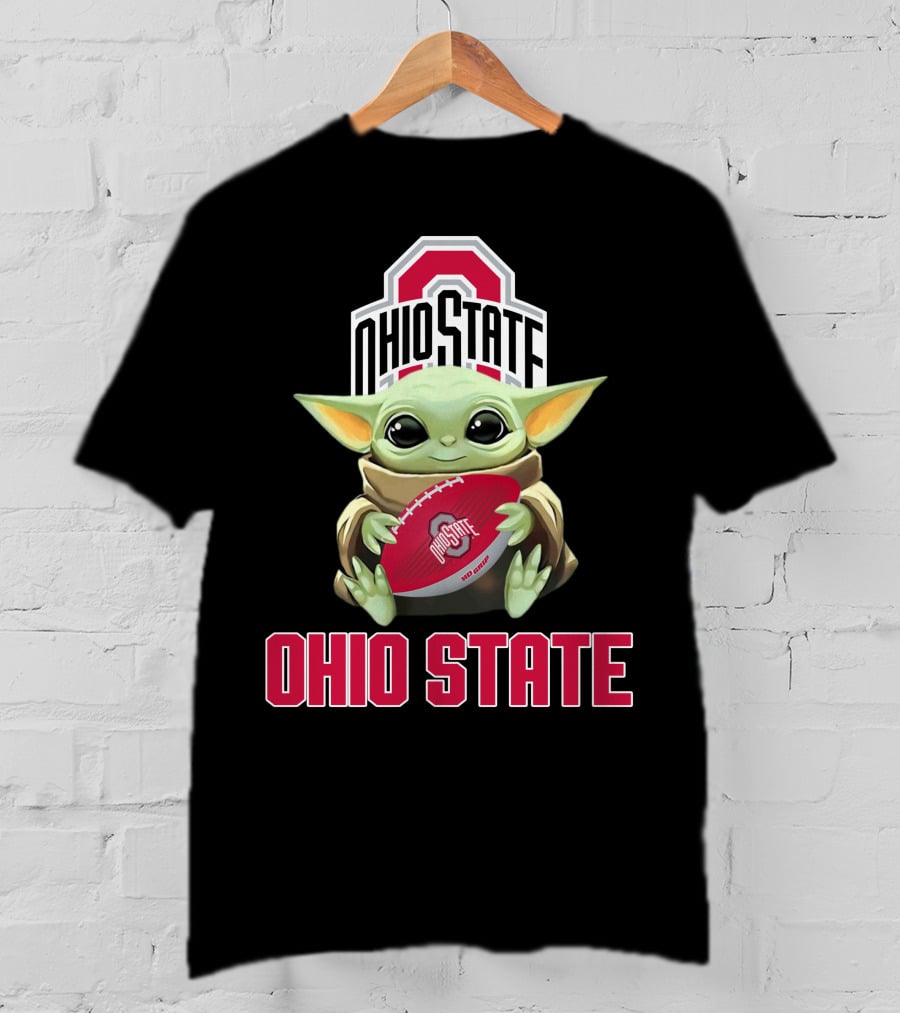 Ohio State Buckeyes Baby Yoda Football Fan T-Shirt