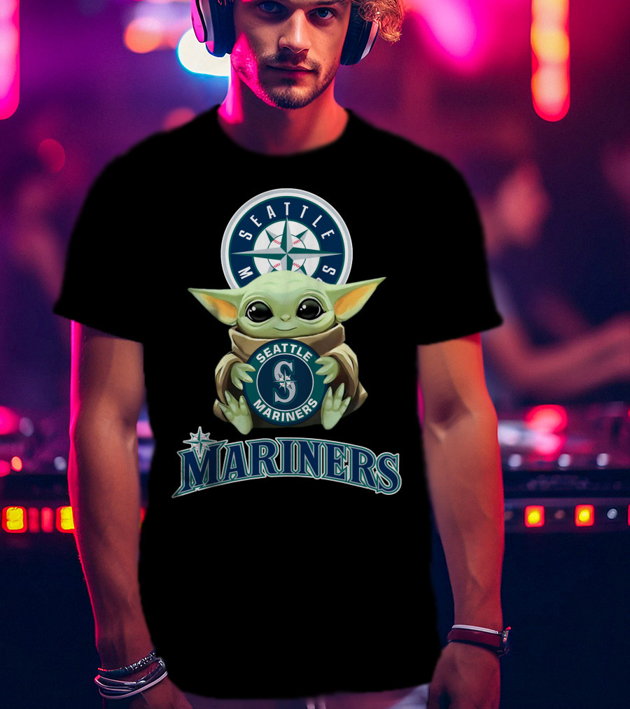 Seattle Mariners Baby Yoda Star Wars T-Shirt