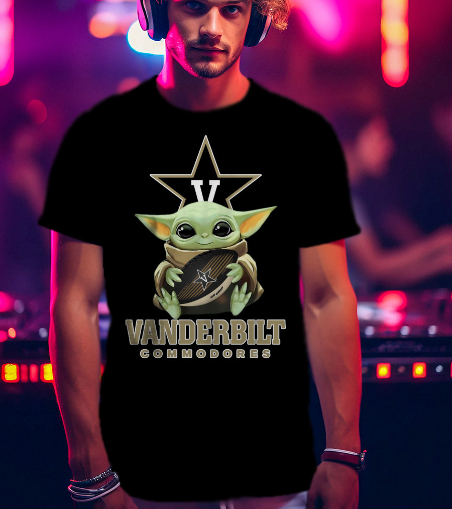 Vanderbilt Commodores Star Wars Yoda Football T-Shirt