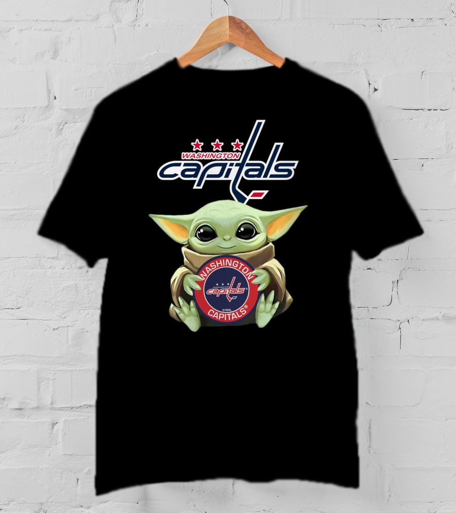 Washington Capitals Baby Yoda Hockey T-Shirt