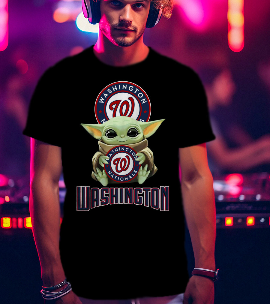 Washington Nationals Baby Yoda Star Wars Fan Collaboration T-Shirt