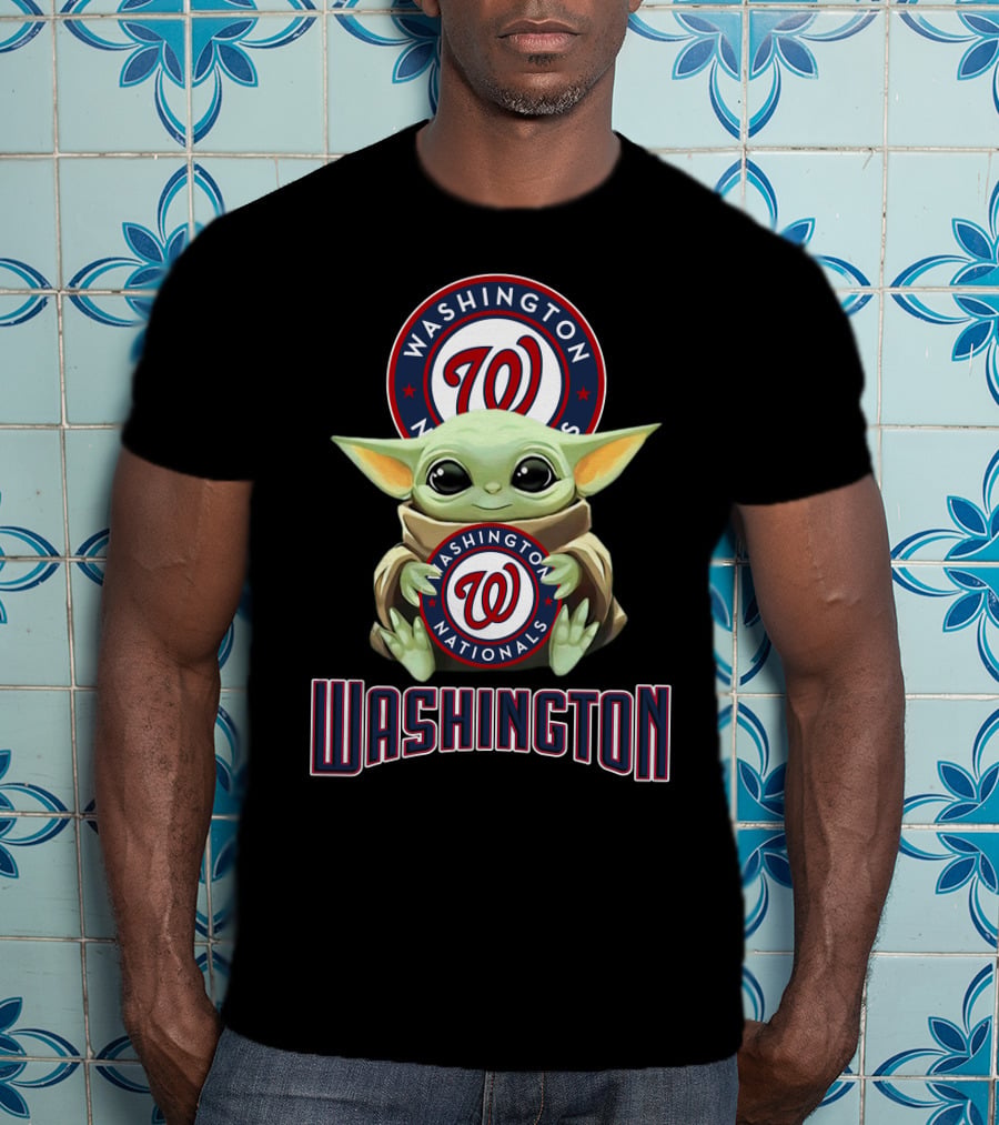 Washington Nationals Baby Yoda Star Wars Fan Collaboration T-Shirt