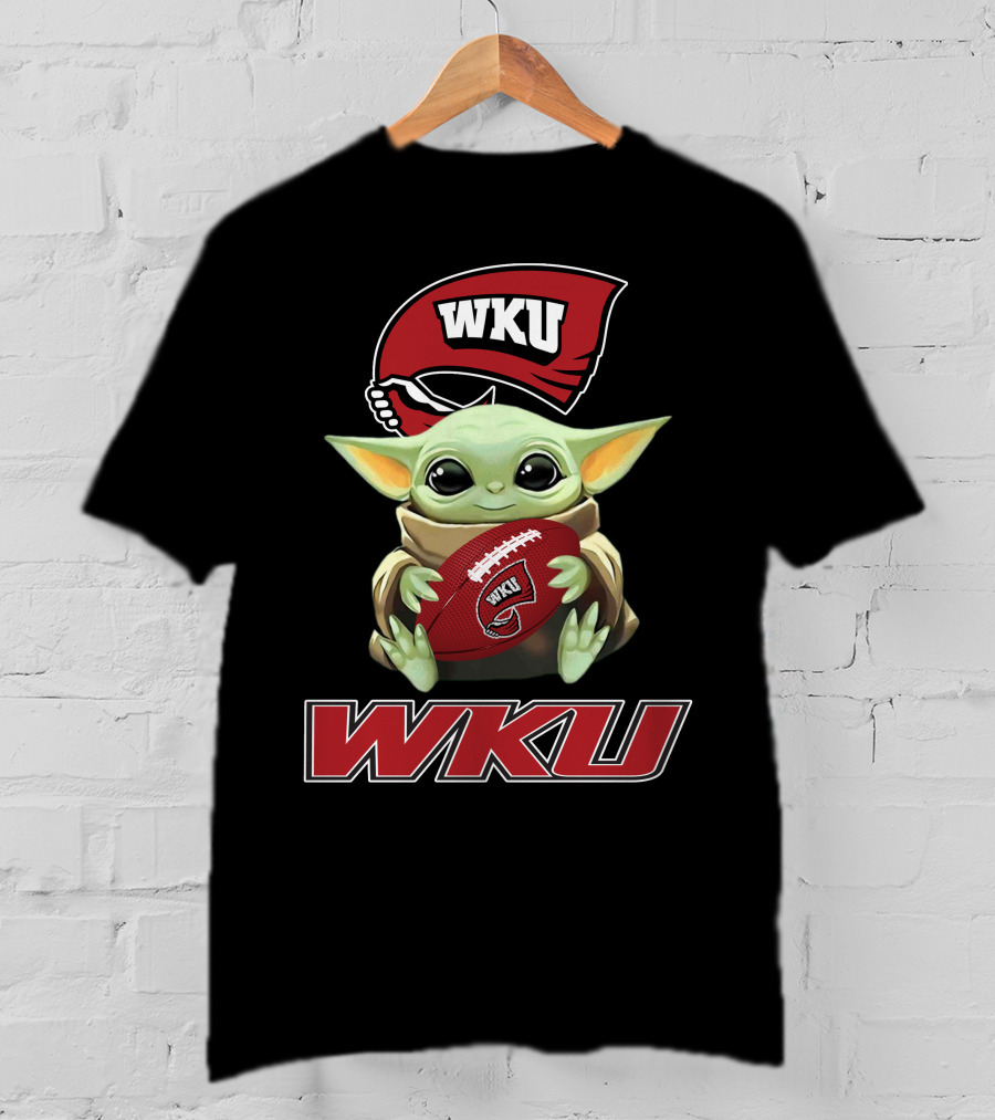 Wku Hilltoppers Baby Yoda Football T-Shirt