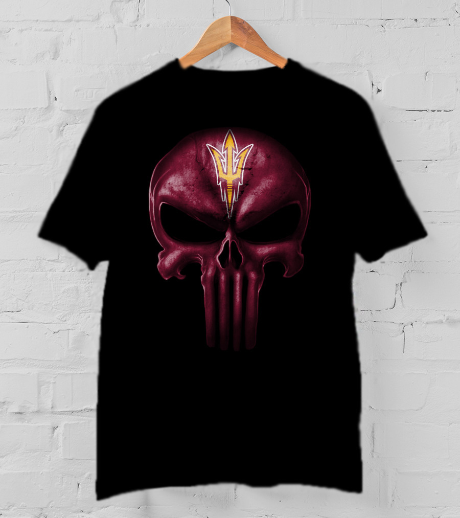 Arizona State Sun Devils Punisher Skull T-Shirt