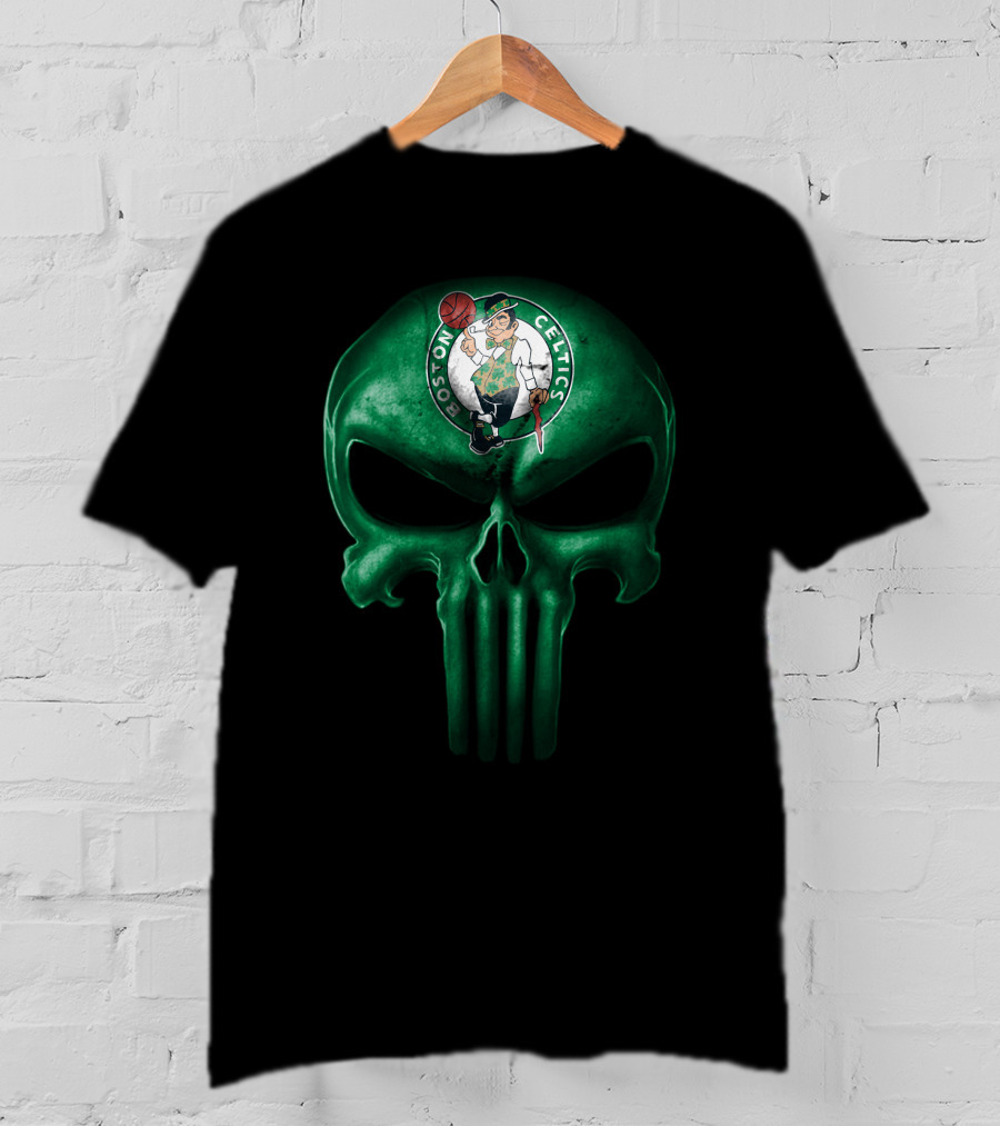 Boston Celtics Green Skull T-Shirt
